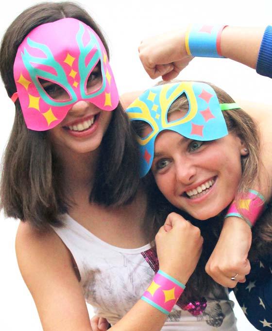¡Plantillas, recortables y patrones de máscaras y muñequeras de Lucha Libre!