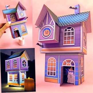 luminaries haunted house templates square