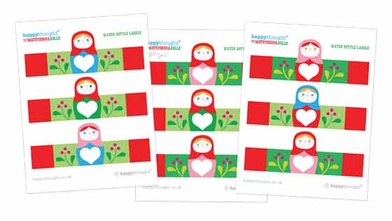 Russian Matryoshka dolls bottle label template ideas! Russian Matryoshka dolls bottle label template ideas!