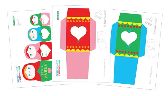 Party Invite - Matryoshka doll or Russian nesting dolls template Party Invite - Matryoshka doll or Russian nesting dolls template