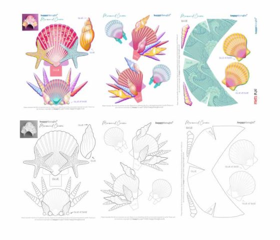 mermaid crown template mermaid crown DIY paper templates