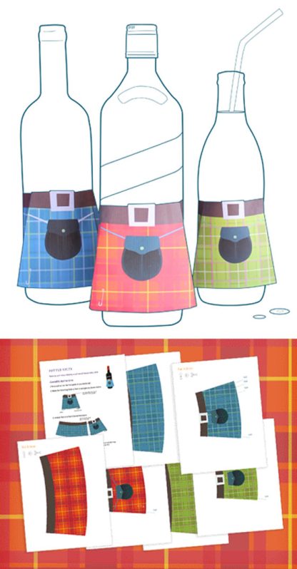 Mini tartan kilt templates
