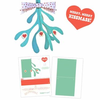 Festive mistletoe template + tutorial