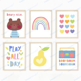 DIY Friendly and fun contemporary artwork to brighten up any home or playroom