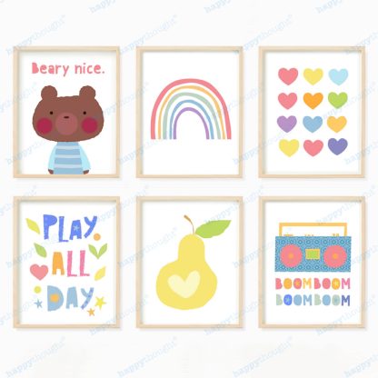 DIY Friendly and fun contemporary artwork to brighten up any home or playroom