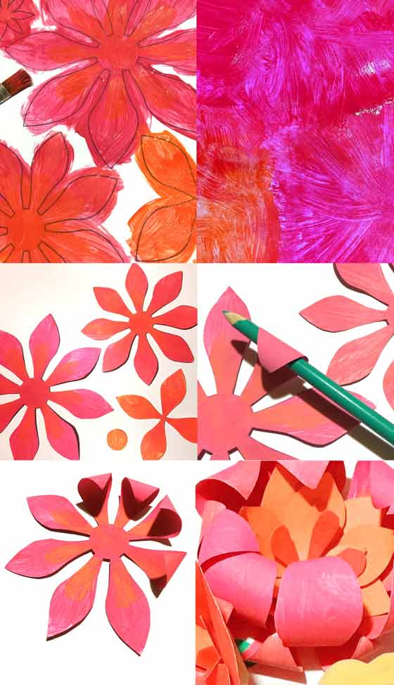DIY flowers for a Cinco de Mayo headpiece!