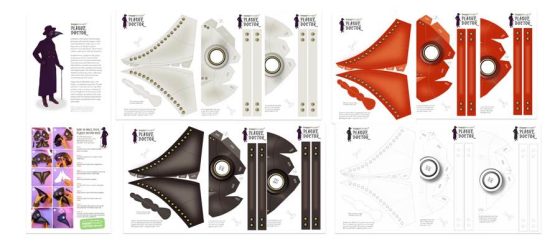 plague doctor craft worksheets to make a mask plague doctor mask layup sheets