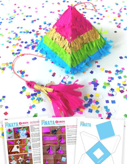 Make your own mini pinata with Happythought patterns and tutorials!