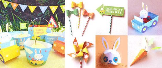 Happy holiday Easter Bunny printable kit! Happy holiday Easter Bunny printable kit!