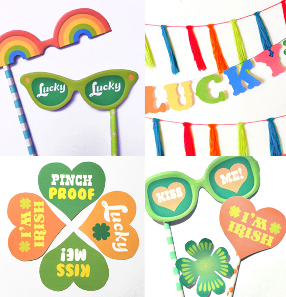 Simple St Patrick's Day party celebration photo props!