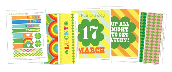 Easy DIY St Patrick's Day party posters and decorations!