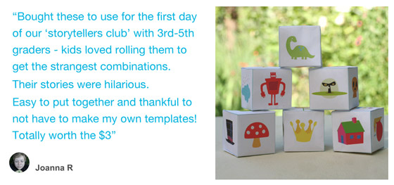 Easy to make + put togther Storytelling dice game printable! Easy to make + put togther Storytelling dice game printable!