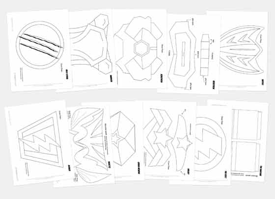 Be a superhero with breast plate and shoulder armour to colour in for your outfit!
