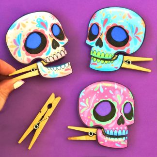template-tutorial Laughing calaveras