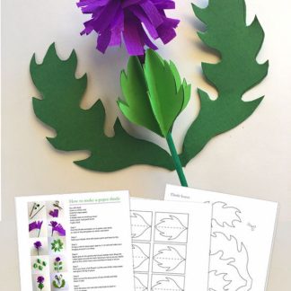 Paper thistle template + tutorial