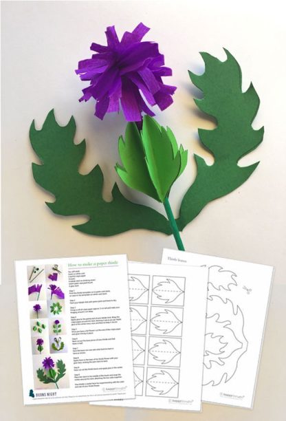 Paper thistle template + tutorial
