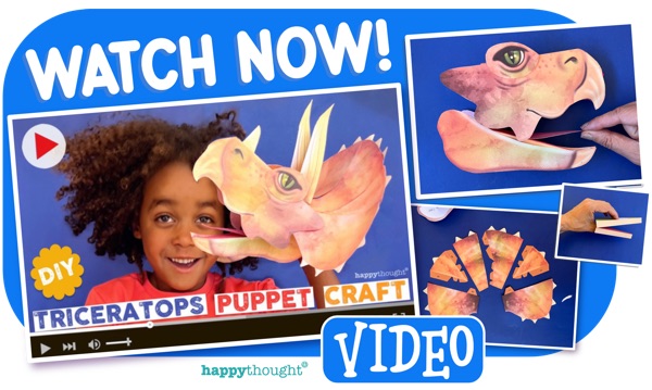 triceratops puppet video tutorial on youtube