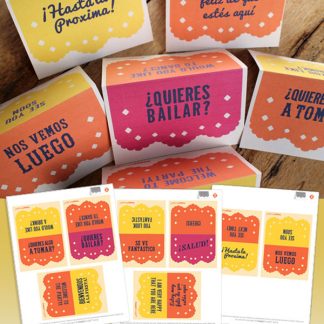 Vocabulary Day of the Dead printable card pdf templates!