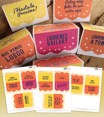 Vocabulary Day of the Dead printable card pdf templates!